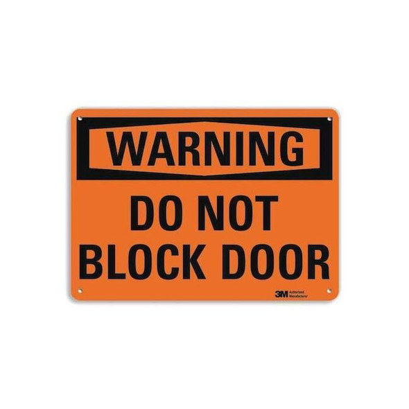 Warning Sign, 7 in Height, 10 in Width, Aluminum, Vertical Rectangle, English