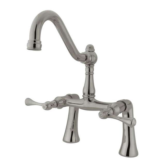 Deck-Mount Clawfoot Tub Faucet, Brushed Nickel, Deck Mount