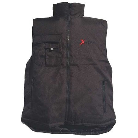 Xploro Men's Insulated Vest, Nylon, Zipper and Snap, Black, 5XL 5705-RXL5B