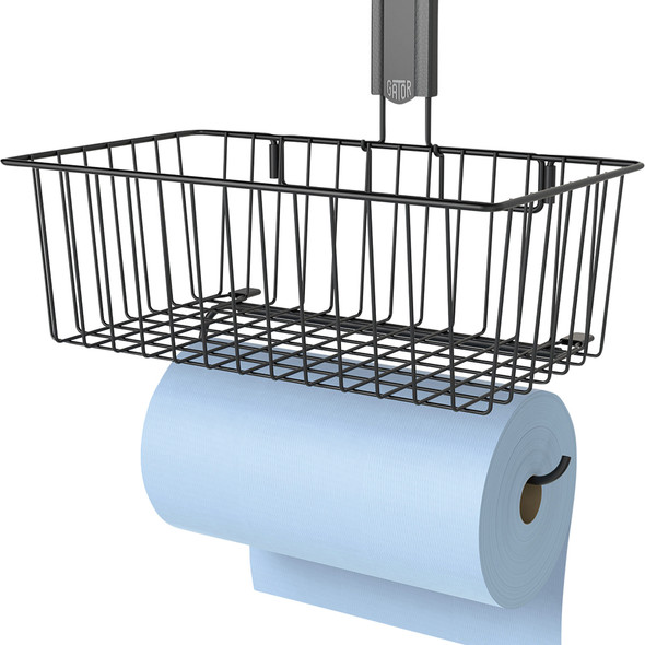 14" Magnetic Towel Holder Basket Black - 35lb Cap 300058