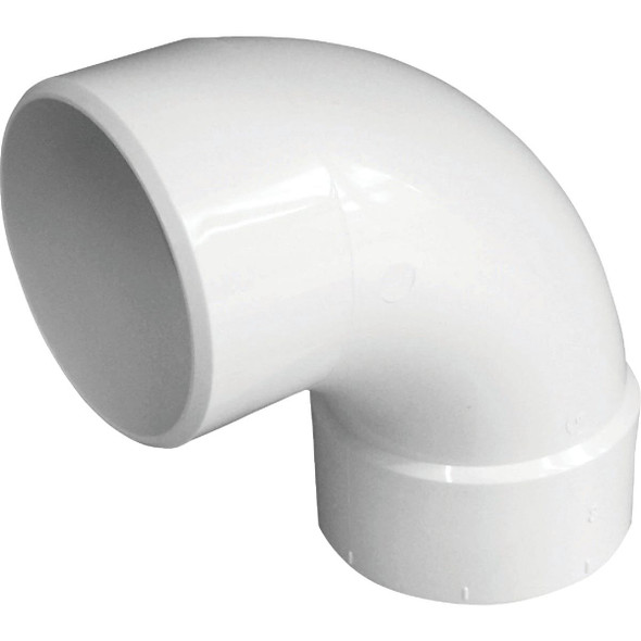 414174BC IPEX Canplas 4 In. SDR 35 90 Deg. PVC Sewer and Drain Street Elbow (1/4 Bend)