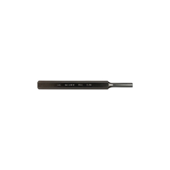 Pin Punches, 6 in, 3/8 in tip, Alloy Steel, Full Finish
