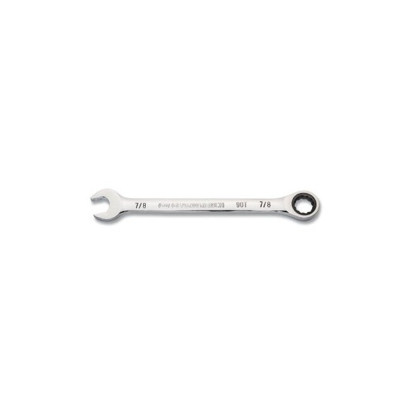 90-Tooth 12 Point Ratcheting Combination Wrench, SAE, 7/8 in