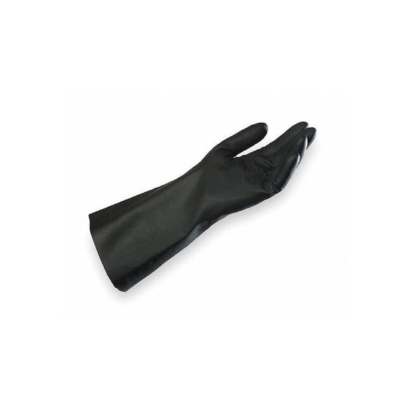 Butoflex Chemical Resistant Gloves, Butyl, 13 3/4 in L, 20 mil, Black, 7, 1 PR