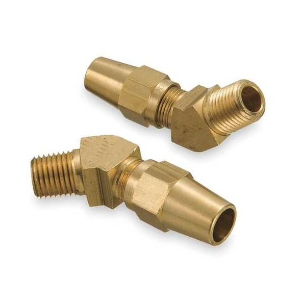 Weatherhead Elbow, Brass, Comp. 5/8 in, NPTF 1/4 in 1380X10