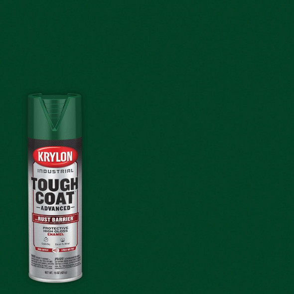 Krylon Industrial Tough Coat 15 Oz. Gloss Dark Green Rust Barrier Spray Enamel
