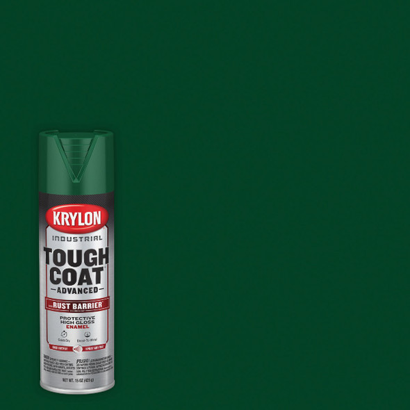Krylon Industrial Tough Coat 15 Oz. Gloss Dark Green Rust Barrier Spray Enamel