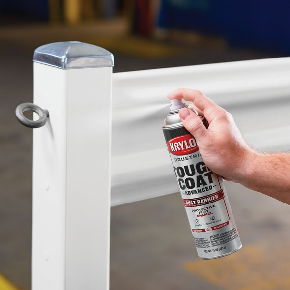 Krylon Industrial Tough Coat 15 Oz. Flat White Rust Barrier Spray Enamel K00909008 789027