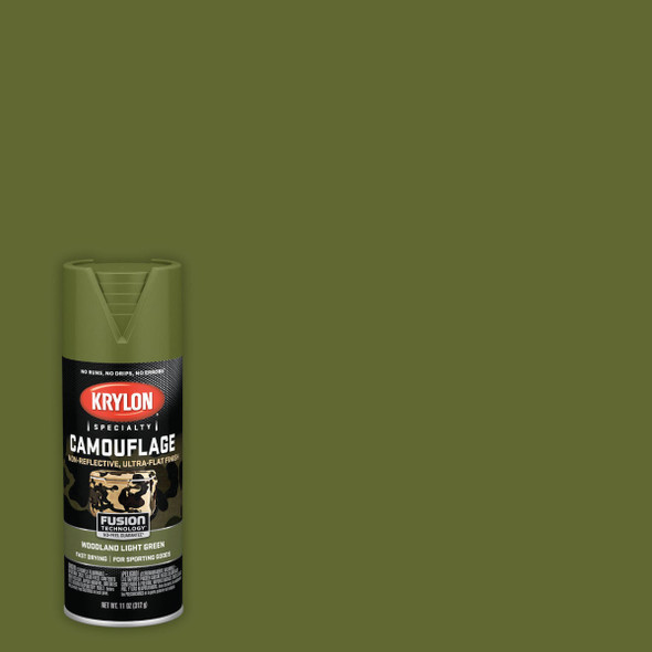 Krylon Camouflage 11 Oz. Ultra-Flat Spray Paint, Woodland Light Green K04296077
