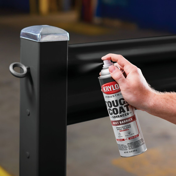 Krylon Industrial Tough Coat 15 Oz. Semi-Gloss Black Rust Barrier Spray Enamel K00779008 787856