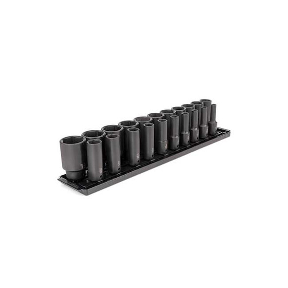 Tekton 1/2 in Drive Impact Socket Set, SAE, 21 pcs SID92103