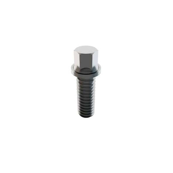 Not Graded, 1/4"-20 Flange Bolts, Plain Stainless Steel, 3/4 in L, 5 PK