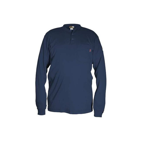 Mcr Safety Men's FR Long Sleeve Shirt, 9.6 cal/sq cm, 2XL, Max Comfort(TM) H1NX2