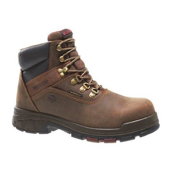 Men's 6-Inch Work Boot, 10 1/2, Composite Toe, 6 in H, Dark Brown, W10314
