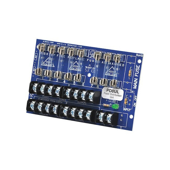 Altronix Power Dist Module 8 Output Fuse PD8UL
