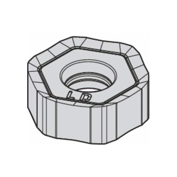 Widia Hex Milling Insert,6.80mm,Carbide 3954420 Pack of 5