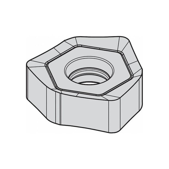 Widia Hex Milling Insert,6.78mm,Carbide 5895299 Pack of 5