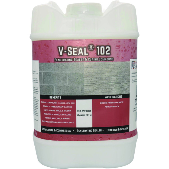 V-Seal 102 Penetrating Sealer & Curing Compound, 5 Gal. VS102008