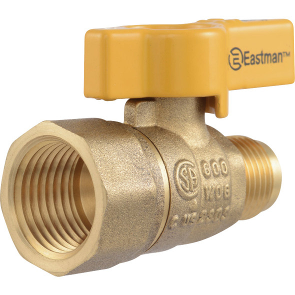 Eastman 3/8 In. OD Male Flare x 1/2 In. FIP Gas Valve 60001B