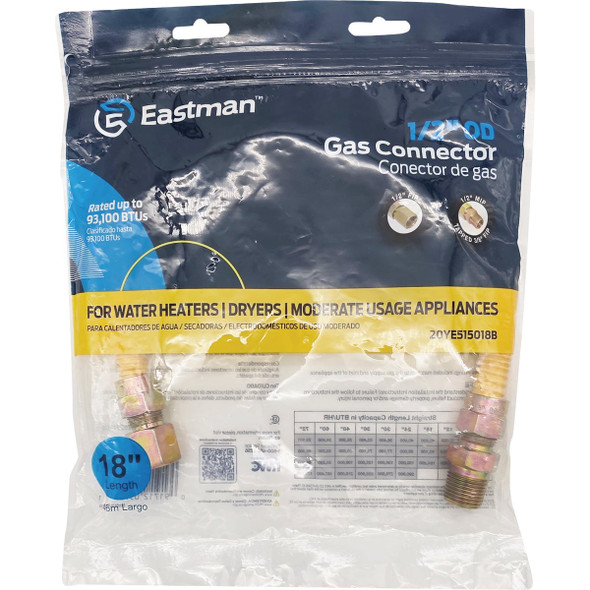 Eastman 1-2x18 Fip Gas Connector 20YE515018B 446028
