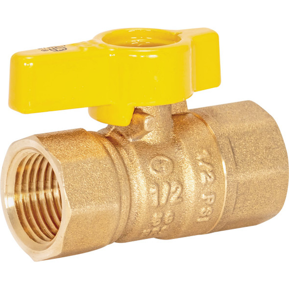 Eastman 1/2 In. FIP x 1/2 In. FIP Forged Brass Straight Gas Shutoff Valve 60009B