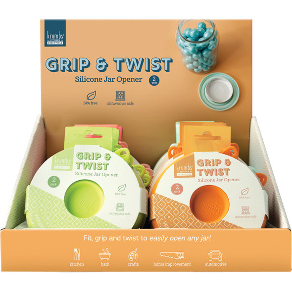 Krumbs Kitchen Essentials Silicone Jar Opener (2-Pack) KKJO24 Pack of 24
