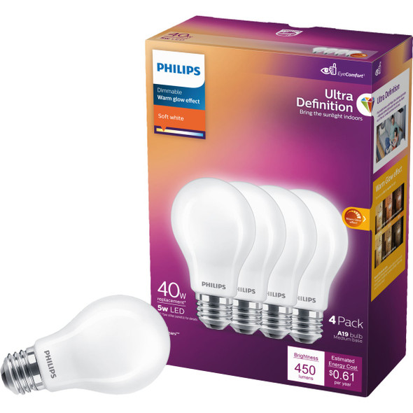 Philips 4pk 5w Sw A19 Led Bulb 576090