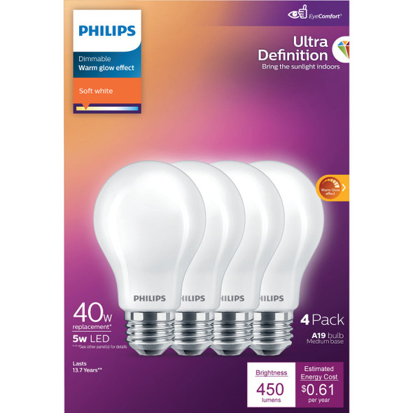 Philips 4pk 5w Sw A19 Led Bulb 576090 530571