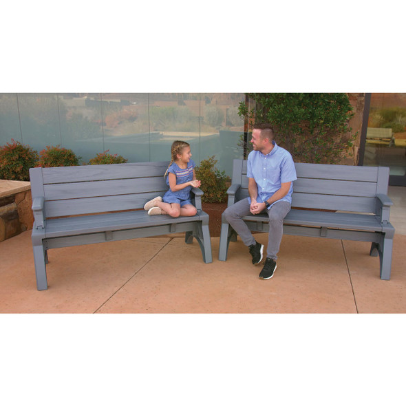 Convert A Bench 58 In. L Gen 2 XL Platinum Gray Foldable Bench 5RCATPG-RT 831588