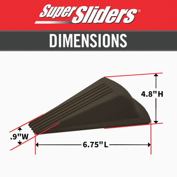 Super Sliders Walnut Heavy Duty Doorstop 4214021SL 218924