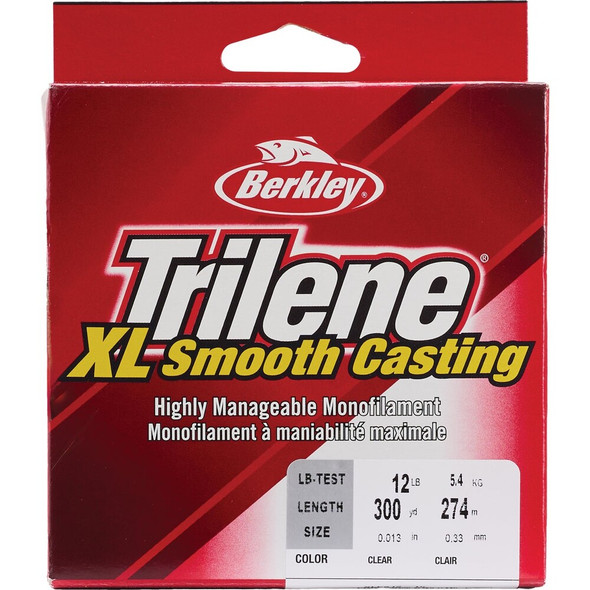 Berkley Trilene XL 12 Lb. 300 Yd. Clear Monofilament Fishing Line XLFS12-15 752502
