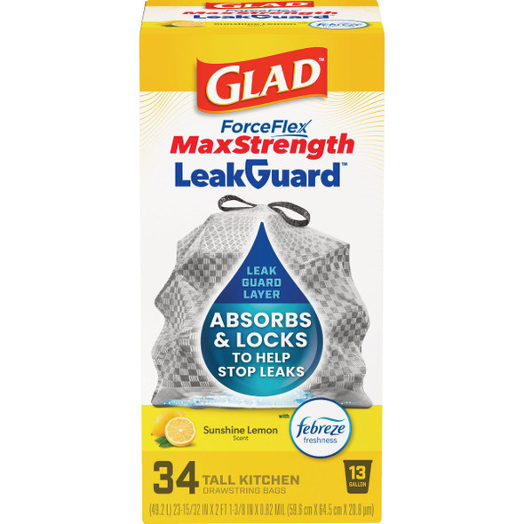 Glad 34ct 13g Lem Trashbag 22640