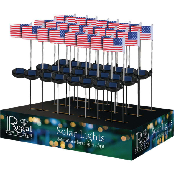 Regal Art & Gift Americana Flag Solar Stake Assortment (12-Piece) 80513
