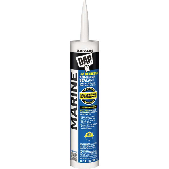 DAP 10.1 Oz. Clear UV Resistant Marine Adhesive Sealant 7079800771