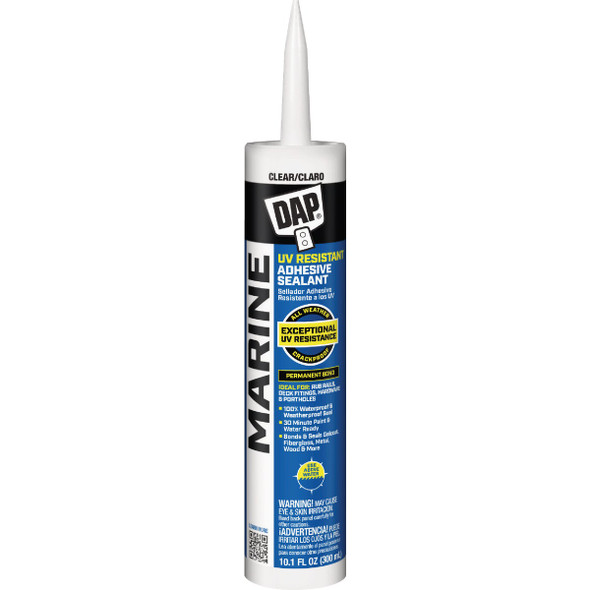 DAP 10.1 Oz. Clear UV Resistant Marine Adhesive Sealant 7079800771