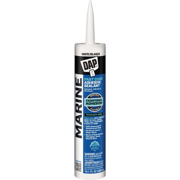 DAP 10.1 Oz. White Fast Cure Marine Adhesive Sealant 7079800777