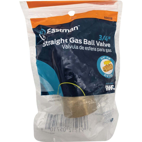 Eastman 3/4 In. FIP x 3/4 In. FIP Forged Brass Straight Gas Shutoff Valve 60011B