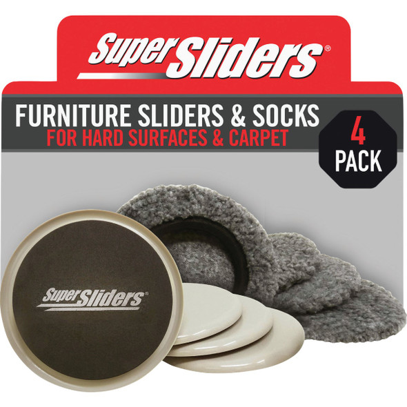 Super Sliders 5 In. Furniture Socks (4-Pack) 4701326SL
