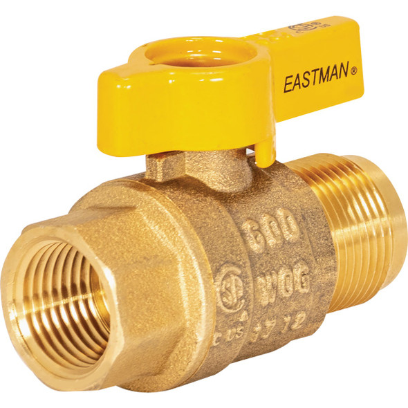 Eastman 5/8 In. OD Male Flare x 1/2 In. FIP Gas Valve 60031B