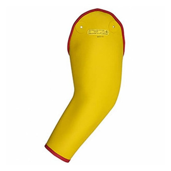 Electrical-Insulating Sleeves, 27 13/16 in Length, Yellow, Rolled Bead Cuff