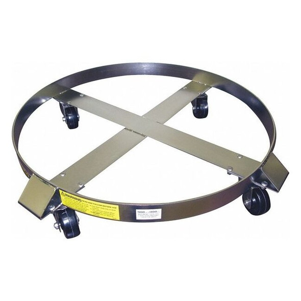 Manufacturer Varies Drum Dolly, 55 gal, 28.5 in L, Silver 240196