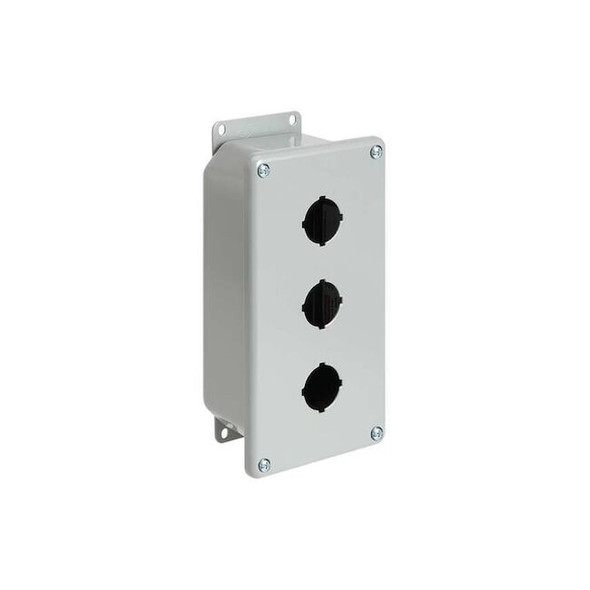 Nvent Hoffman Pushbuttn Enclosure,7.25 in H,Mild Steel E3PBGXM
