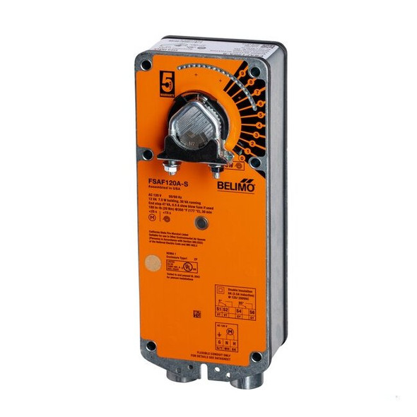Belimo 120v 180# ON/OFF S/R Actuator FSAF120A-S