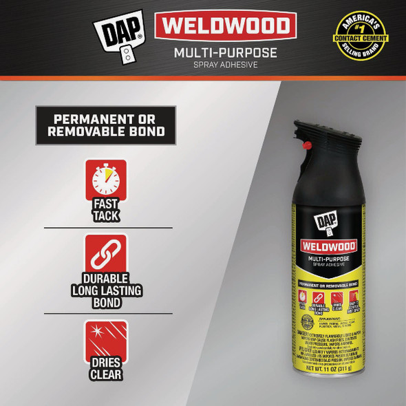 DAP Weldwood 11 Oz. Multi-Purpose Spray Adhesive 7079800124 395563