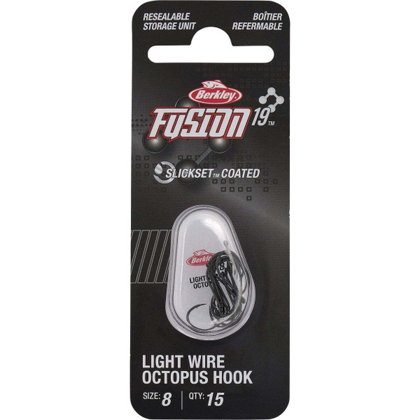Berkley Fusion19 Light Wire Octopus Hooks (15-Pack) FSN19LWOCT8