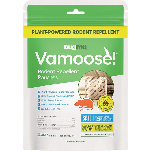 BugMD 1-1/2 Oz. Vamoose! Rodent Repellent Pouches (4-Pack) BG-VG617801-04