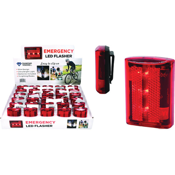 Diamond Visions Emergency LED Flasher Battery Light Clip 08-0223 Pack of 30