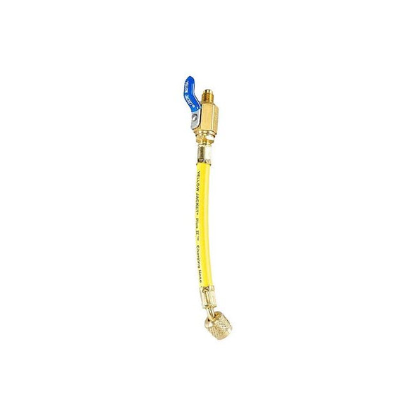 Yellow Jacket Hose, 9 in L, Yellow, 800 psi, 8 in Bend 29011