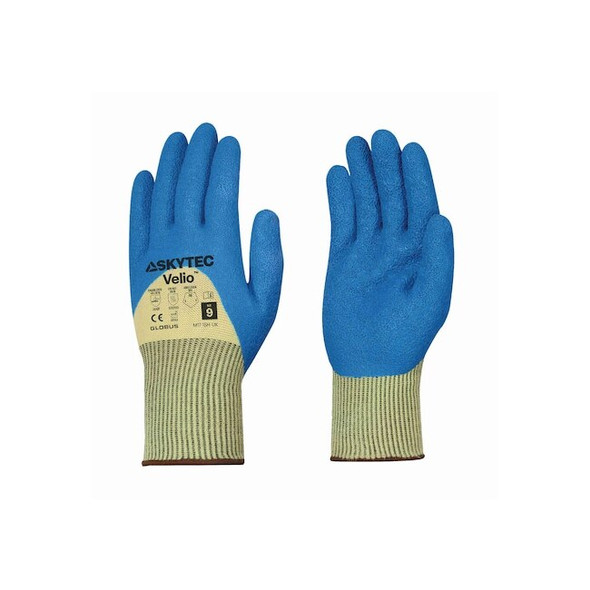 Globus Crinkle Latex, Yellow/Blue, XL 1 PR SKG00107BJ-10(XL) Pack of 12