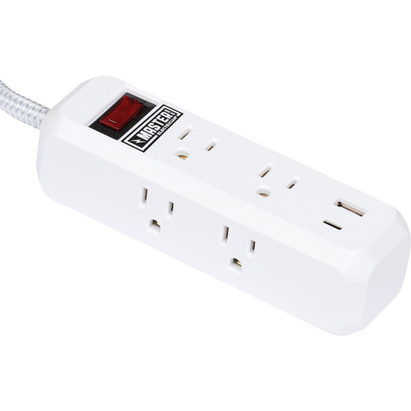 Master Electrician 6-Outlet-4 USB 1350J White Surge Strip with 3 Ft. Cord LTS-PO2 563340